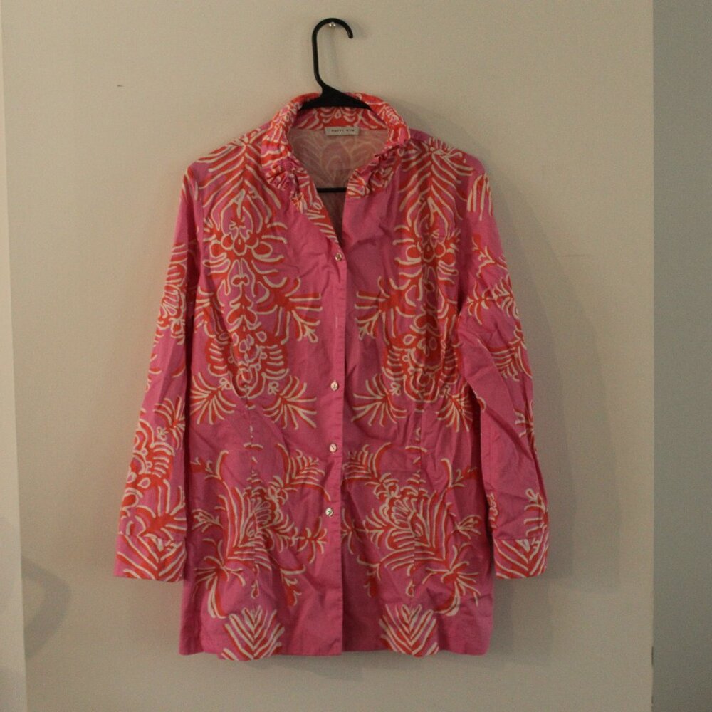PATTY KIM Pink Orange Elsa Top
